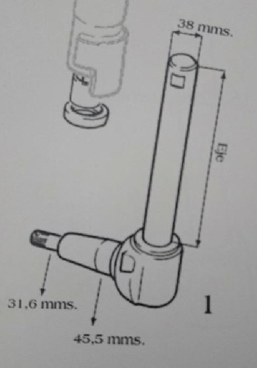 mangueta eje delantero