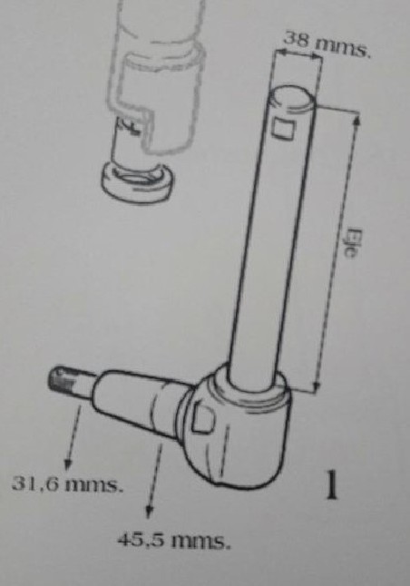 mangueta eje delantero